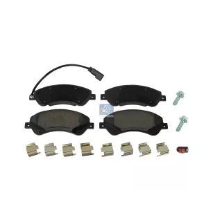 Kit de garnitures de disque de frein, avec accessoires, W: 164.7 mm, S: 18.9 mm, H: 65.3 mm Pour Ford Transit - 1371403