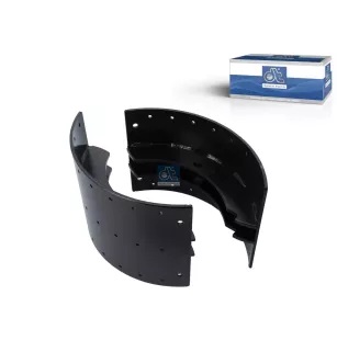 Kit de mâchoires de frein, D: 410 mm, b: 7 mm, W: 225 mm, S: 5 mm Pour Volvo F, FL, B12 - 270829 - 2708295 - 271174 - 272844