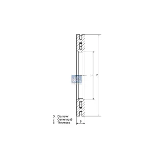 Disque de frein, sans kit de montage, D: 434 mm, S: 45 mm, s: 41 mm Pour Renault C-Serie, D-Serie, K-Serie, Magnum, Midlum