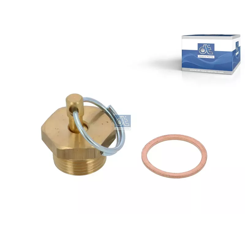 Valve de purge d'eau, rondelle de cuivre, M22 x 1,5, SW: 27, H: 17.5 mm Pour Iveco S-Way, T-Way, X-Way - MAN Chassis, F 7/8/9