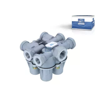 Valve de protection 4 circuits M16 x 1,5, M22 x 1,5, max. 10 bar, Po21: 6.3 bar, Po22: 6.3 bar, Po23: 5.8 bar, Po24: 5.8 bar