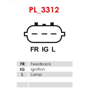 Régulateur d’alternateur AS-PL UD14133ARE, CARGO 234091, DENSO 126000-3130, 126000-3131, 126000-3170, 126000-3171, IKA 1.6314.1