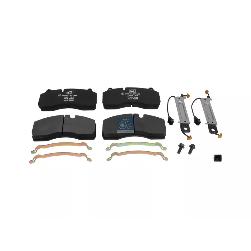 Kit de garnitures de disque de frein, avec témoins d'usure, W: 210 mm, S: 30 mm, H: 93 mm Pour Renault Midlum - Volvo FL Kit de garnitures de disque de frein, avec témoins d'usure, W: 210 mm, S: 30 mm, H: 93 mm Pour Renault Midlum - Volvo FL