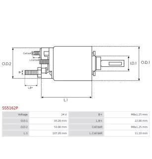 Solénoïdes de démarreur pour MITSUBISHI M008T60873, M008T87171, M8T608