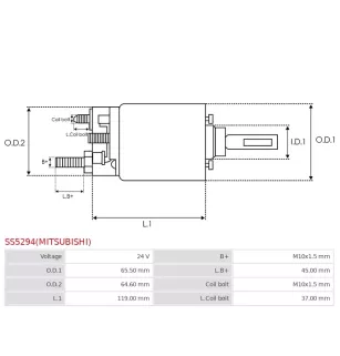 Solénoïdes de démarreur pour MITSUBISHI M009T83771, M009T83782, M9T837