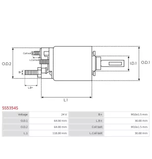 Solénoïdes de démarreur pour MITSUBISHI M4T95081, M4T95082, M4T95681,