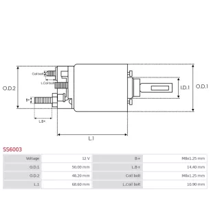 Solénoïdes de démarreur pour DENSO 0280006790, 0280006802, 0280006803, 0280006810