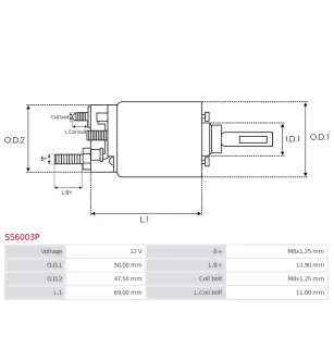 Solénoïdes de démarreur pour DENSO 0280006803, 0280006810, 0280006811,