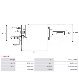 Solénoïdes de démarreur pour DENSO 4280000950, 4280000960, 4280002060