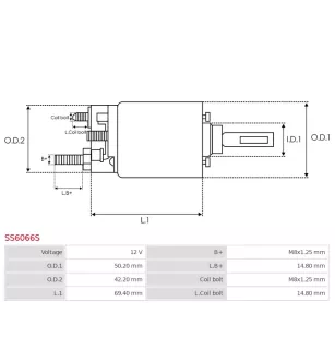 Solénoïdes de démarreur pour DENSO 428000-3070, 428000-3071, 428000-30