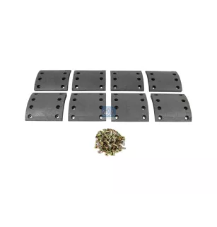 Kit de garnitures de frein à tambour, kit essieu, W: 150 mm, S: 16.5 mm Pour MAN Chassis, F 7/8/9, G/M/F 90, L/M/F/E 2000