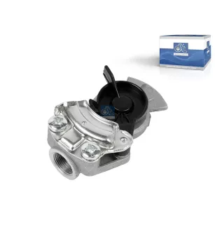 Main d'accouplement, couvercle noir, M22 x 1,5, max. 8.5 bar, ISO 1728 Pour DAF CF, F/N 500-3600 - Mercedes-Benz