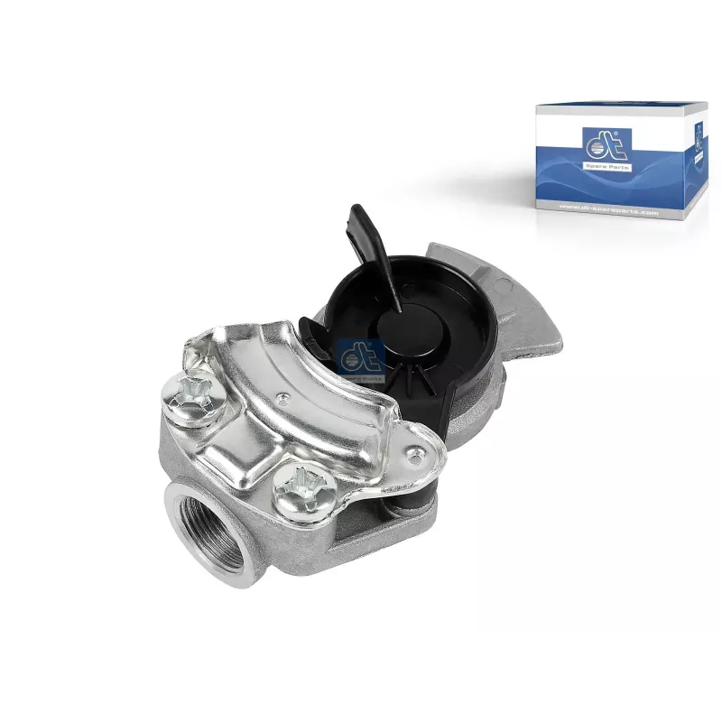 Main d'accouplement, couvercle noir, M22 x 1,5, max. 8.5 bar, ISO 1728 Pour DAF CF, F/N 500-3600 - Mercedes-Benz