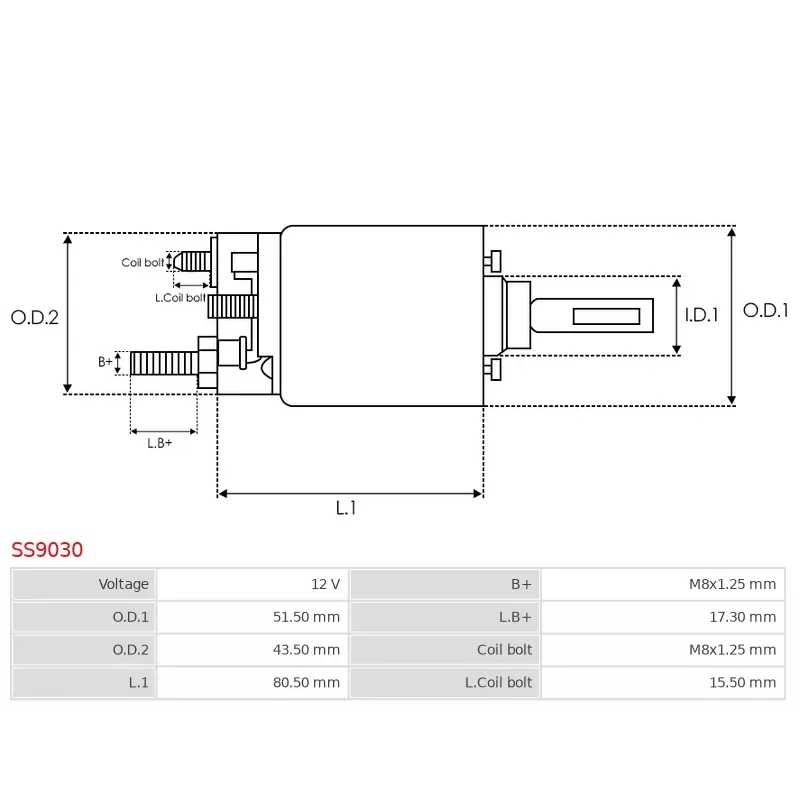 Solénoïdes de démarreur pour FORD 2S6U11000EB, 2S6U11000EC, 2S6U11000E