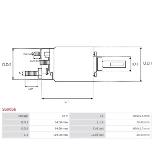 Solénoïdes de démarreur pour DAEWOO 65262017070, 65262017088A