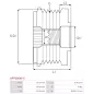 Poulie lente d’alternateur BOSCH 1126601559 pour 1127011844, 1127011845, F00M991388, CARGO 138203, 333402, IKA 3.3516.0