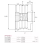 Poulie lente d’alternateur BOSCH 1126601534 pour 1126601566, 1127011847, F00M061010, F00M991390, CARGO 230083, 332318