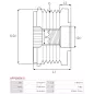 Poulie lente d’alternateur BOSCH F00M147724 pour F00M991043, F00M991045, F00M991378, CARGO 230302, 332295, HELLA 9XU358038-061