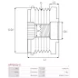 Poulie lente d’alternateur BOSCH F00M991078 pour F00M991116, F00M991192, CARGO 233657, 332303, FORD YC1T-10A352-AC