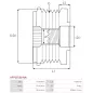 Poulie lente d’alternateur AS-PL UD13211AFP, BOSCH 0399660094, F00M147735, F00M591561, F00M991105, F00M991305, CARGO 230315