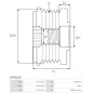 Poulie lente d’alternateur BOSCH F00M147999 pour F00M991172, CARGO 234056, IKA 3.5410.1, 354101, INA 5350179000, 535017910