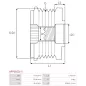 Poulie lente d’alternateur BOSCH F00M061016 pour F00M992717, CARGO 230519, IKA 3.3525.0, 3.3525.1, INA 5350026000, 535002610