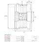 Poulie lente d’alternateur BOSCH F00M991090 pour F010LD1120, CARGO 235331, IKA 3.3555.0, INA 5350032000, 535003210, F-230209