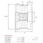 Poulie lente d’alternateur AS-PL UD13220AFP, BOSCH F00M391119, F00M991300, CARGO 236531, 333134, HELLA 9XU358038-721