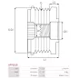 Poulie lente d’alternateur BMW 12314466273 pour 12317516103, 12317552353, 12317560483, 1237532966, 1237533270, BOSCH F00M147746