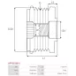 Poulie lente d’alternateur BMW 12314466273 pour 12317516103, 12317552353, 12317560483, 1237532966, 1237533270, BOSCH F00M147746