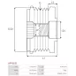 Poulie lente d’alternateur BOSCH F00M391160 pour F00M991138, F00M991302, CARGO 234793, 332306, IKA 3.3568.0, 3.3568.1