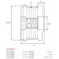 Poulie lente d’alternateur BOSCH F00M349829 pour F00M391105, F00M391145, F00M991391, CARGO 235721, IKA 3.5334.0, INA 5350119000