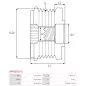 Poulie lente d’alternateur BOSCH F00M991186, IKA 3.5339.1, INA F-238918.01, F-238918.02, ELECTROLOG PUL1336, WOODAUTO EC4361