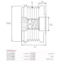 Poulie lente d’alternateur CARGO 235717, IKA 3.3574.0, 3.3574.1, INA 5350055000, 535005510, F-230283.01, F-230283.02