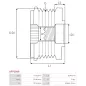 Poulie lente d’alternateur BOSCH F00M147808 pour F00M147859, F00M991218, F00M991234, F00M991285, F00M991286, CARGO 235507