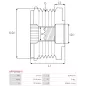 Poulie lente d’alternateur BOSCH F00M147808 pour F00M147859, F00M991218, F00M991234, F00M991285, F00M991286, CARGO 235507