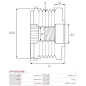 Poulie lente d’alternateur AS-PL UD13243AFP, BOSCH F00M349826, F00M391110, F00M391146, F00M991110, F00M991157, CARGO 235697