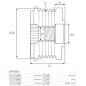 Poulie lente d’alternateur BOSCH F00M147828 pour F00M591117, F00M599463, F00M991229, CARGO 235733, IKA 3.5342.0, 3.5342.1