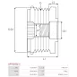 Poulie lente d’alternateur BOSCH F00M147767 pour F00M147957, F00M991178, F00M991314, CARGO 237355, IKA 3.5309.0, 3.5309.1