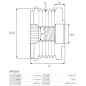 Poulie lente d’alternateur BOSCH F00M147806 pour F00M147976, F00M991217, F00M991326, CARGO 230309, 237817, 333026, IKA 3.5310.0