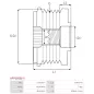 Poulie lente d’alternateur BOSCH F000BL9481 pour F00M147807, F00M147831, F00M147936, F00M991216, F00M991231, F00M991293