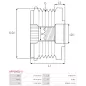 Poulie lente d’alternateur BOSCH F00M147878 pour F00M991248, IKA 3.5369.1, INA F-553448, ELECTROLOG PUL1315, PUL1316