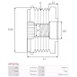 Poulie lente d’alternateur AS-PL UD18135AFP, BOSCH F00M349869, F00M591114, F00M599441, F00M599500, F00M992758, CARGO 333077