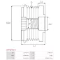 Poulie lente d’alternateur BOSCH F000BL9205 pour F00M147738, F00M991133, F00M991189, CARGO 235477, IKA 3.5311.1, INA 535008510