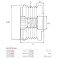 Poulie lente d’alternateur AS-PL UD13262AFP, BOSCH F00M147761, F00M991167, F00M991282, CARGO 237263, DELCO 10493077