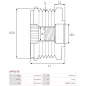 Poulie lente d’alternateur BOSCH F00M991078 pour F00M991116, F00M991192, CARGO 233657, 332303, FORD YC1T-10A352-AC