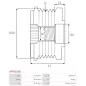 Poulie lente d’alternateur CARGO 235718 pour 335014, IKA 3.5360.1, INA 5350131000, 535013110, F-233379, F-233379.01