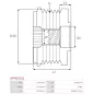 Poulie lente d’alternateur AS-PL UD19806AFP, BOSCH F00M591105, F00M591108, F00M591118, F00M591126, F00M599430, F00M599491