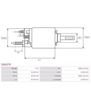 Solénoïdes de démarreur pour FORD 93BB11000KA, 93BB11000KB, 93BB11000K