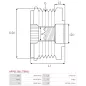 Poulie lente d’alternateur AS-PL UD810432(LITENS)AFP, IKA 3.5501.1, LITENS 920514, MERCEDES 4571551315, A4571551315